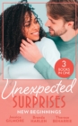 Unexpected Surprises: New Beginnings : Her New Year Baby Secret (Maids Under the Mistletoe) / the Sheriff's Nine-Month Surprise / Surprise Baby, Second Chance - eBook