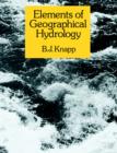 Elements of Geographical Hydrology - Book