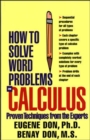 How to Solve Word Problems in Calculus - Book
