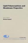 Lipid Polymorphism and Membrane Properties - eBook