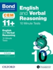 Bond 11+: English & Verbal Reasoning: CEM 10 Minute Tests : 9-10 years - Book