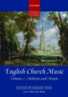 English Church Music, Volume 1: Anthems and Motets - Book