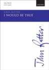 I would be true - Book