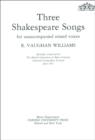 Three Shakespeare Songs - Book