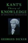Kant's Theory of Knowledge : An Analytical Introduction - Book