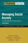 Managing Social Anxiety, Therapist Guide : A Cognitive-Behavioral Therapy Approach - Book