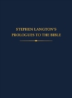 Stephen Langton's Prologues to the Bible - Book