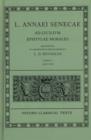 Seneca Epistulae Vol. I - Book