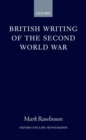 British Writing of the Second World War - Book