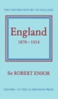 England 1870-1914 - Book