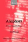 Anaphora : A Cross-Linguistic Study - Book