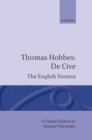 De Cive: The English Version - Book