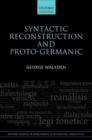 Syntactic Reconstruction and Proto-Germanic - Book