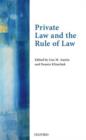 Private Law and the Rule of Law - Book