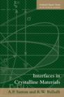 Interfaces in Crystalline Materials - Book