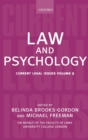 Law and Psychology : Current Legal Issues Volume 9 - Book