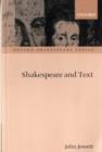 Shakespeare and Text - Book