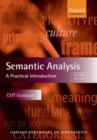Semantic Analysis : A Practical Introduction - Book