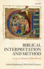 Biblical Interpretation and Method : Essays in Honour of John Barton - Book
