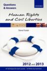 Questions & Answers Human Rights and Civil Liberties 2012-2013 : Law Revision and Study Guide - Book
