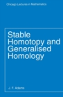 Stable Homotopy and Generalised Homology - Book