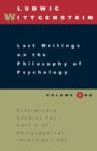 Last Writings on the Philosophy of Psychology - Book
