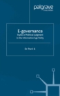 E-Governance : Styles of Political Judgment in the Information Age Polity - eBook