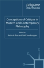 Conceptions of Critique in Modern and Contemporary Philosophy - eBook