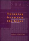 Thinking Between the Lines : Computers and the Comprehension of Casual Descriptions - Book