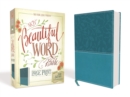 NKJV, Beautiful Word Bible, Large Print, Leathersoft, Teal, Red Letter : 500 Full-Color Illustrated Verses - Book