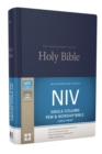 NIV, Single-Column Pew and Worship Bible, Large Print, Hardcover, Blue - Book