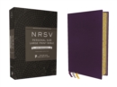NRSV, Personal Size Large Print Bible with Apocrypha, Premium Goatskin Leather, Purple, Premier Collection, Printed Page Edges, Comfort Print - Book