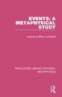 Events: A Metaphysical Study - Book