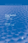 Peter Maxwell Davies : A Source Book - Book