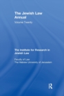 Jewish Law Annual Volume 20 - Book