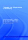 Thematic List of Descriptors - Anthropology - Book
