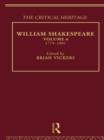 William Shakespeare : The Critical Heritage Volume 6 1774-1801 - Book