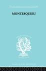 Montesquieu : Pioneer of the Sociology of Knowledge - Book