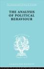The Analysis of Political Behaviour - Book