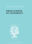 From School to University : A Study with Special Reference to University Entrance - Book