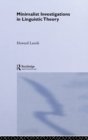 Minimalist Investigations in Linguistic Theory - Book