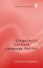 Linguistic Culture and Language Policy - Book