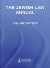 The Jewish Law Annual Volume 16 - Book