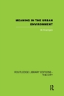 Meaning in the Urban Environment - Book
