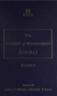 The Academy of Management Annals, Volume 4 - Book