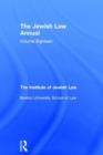The Jewish Law Annual Volume 18 - Book