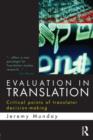 Evaluation in Translation : Critical points of translator decision-making - Book