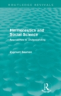 Hermeneutics and Social Science (Routledge Revivals) : Approaches to Understanding - Book