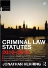 Criminal Law Statutes 2012-2013 - Book