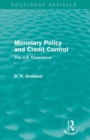 Monetary Policy and Credit Control (Routledge Revivals) : The UK Experience - Book